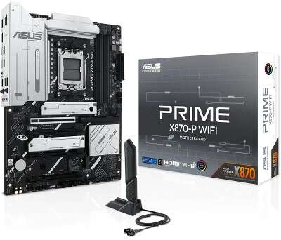 Материнская плата ASUS PRIME X870-P WIFI AM5 ATX 4xDDR5 4xPCIEx16 4xM.2 2xUSB-C HDMI 2.5GLAN Wi-Fi 7