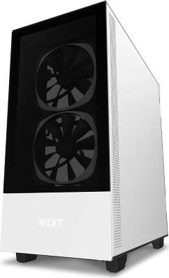 Корпус NZXT H510 Elite White/black, белый, ATX, Без БП (CA-H510E-W1)