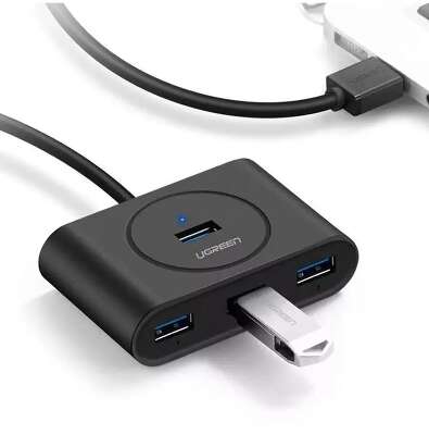 Хаб UGREEN CR113 (20291) USB 3.0 Hub. Длина 1 м. Цвет: черный
