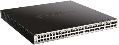 D-Link DGS-1210-52MP/FL1A Управляемый L2 коммутатор с 48 портами 10/100/1000Base-T и 4 комбо-портами 100/1000Base-T/SFP (48 портов PoE 802.3af/at, PoE-бюджет 370 Вт)