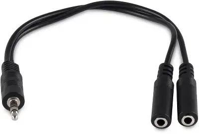 Адаптер аудио Buro BU-2XJACK-JACK 2xJack 3.5 (f)/Jack 3.5 (m) 0.2м. черный