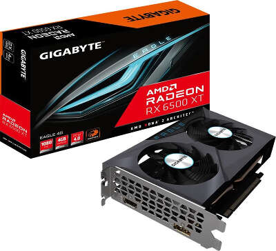 Видеокарта GIGABYTE AMD Radeon RX 6500 XT EAGLE 4Gb DDR6 PCI-E HDMI, DP