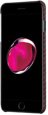 Чехол из арамидного волокна для iPhone 7 Plus/8 Plus Pitaka Aramid MagCase, Black/Red [KI8003S]