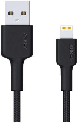 Кабель Aukey USB to Lightning Mfi Certified Nylon Braided, 2 м, Black [CB-AL05]