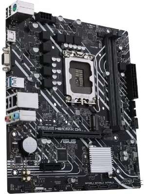 ASUS PRIME H610M-K D4 (Socket 1700, mATX, 2xDDR4(64GB), VGA/HDMI 2.1, 1xPCIe 4.0x16/1xPCIe 3.0/1xLAN, 4xSATA 6Gb/s, 1xM.2, 2xUSB 3.2, 4xUSB 2.0, 1xPS/2)