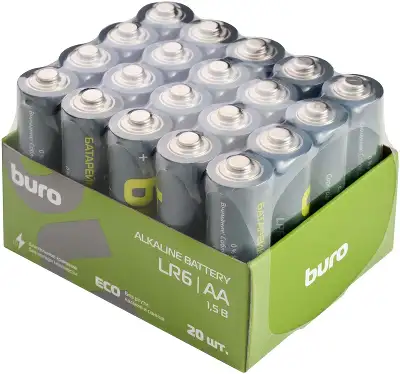 Батарея Buro Alkaline LR6 AA 2900mAh (20шт) коробка