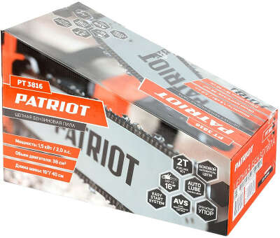 Бензопила Patriot PT 3816 + топор APF-600 1470Вт 2л.с. дл.шины:16" (40cm) (220105521)