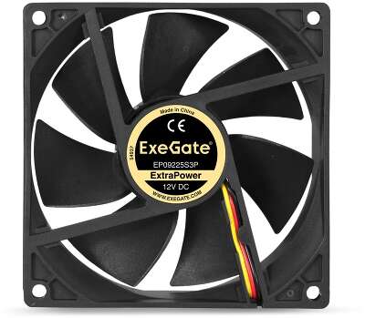 Вентилятор ExeGate EP09225S3P, 92мм, 2200rpm, 24 дБ, 3-pin
