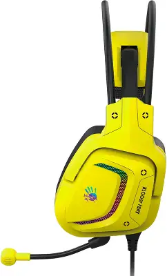 Наушники с микрофоном A4Tech Bloody G575 Punk желтый/черный 2м мониторные USB оголовье (G575 PUNK)