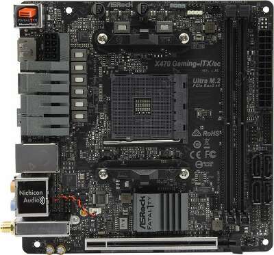 Материнская плата mini-ITX LGAAM4 ASRock X470 GAMING-ITX/AC