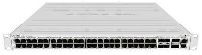 Коммутатор MIKROTIK CRS354-48P-4S+2Q+RM Cloud Router Switch 354-48P-4S+2Q+RM with 48 x Gigabit RJ45 LAN (all PoE-out), 4 x 10G SFP+ cages, 2 x 40G QSFP+ cages, RouterOS L5, 1U rackmount enclosure, 750W PSU (002273)