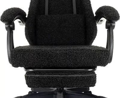 Кресло игровое Knight Lord/F черный экомех крестов. пластик подст.для ног