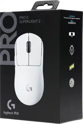 Мышь Logitech G Pro X Superlight 2 белый оптическая 32000dpi беспров. USB 4but (910-006642)
