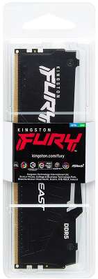 Модуль памяти Kingston 8GB DDR5 5200 DIMM FURY Beast Black RGB Non-ECC, CL40, 1.25V, 1RX8 40-40-40 288-pin, RTL