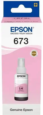 Чернила Epson 673 C13T673698 (аналог C13T67364A) светло-пурпурный 70мл для Epson L800/L810/L850/L1800