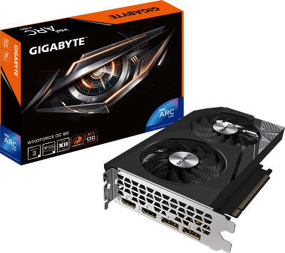 Видеокарта GIGABYTE Intel Arc A380 WindForce 6Gb DDR6 PCI-E 2HDMI, 2DP