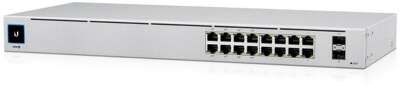 Коммутатор Ubiquiti UniFi Switch 16 PoE |USW-16-POE| Ubiquiti PoE-коммутатор в стойку, 16х 1G RJ45, 2х SFP, раздача 42 |USW-16-POE| Вт (028547)