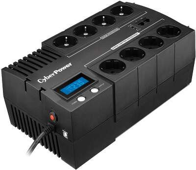 ИБП CyberPower BR1200ELCD, Line-Interactive, 1200VA/720W, 8 Schuko розеток, USB&USB Charger, RJ11/RJ45, LCD дисплей, Black, 0.33х0.2х0.01м., 9кг./ UPS Line-Interactive CyberPower BR1200ELCD 1200VA/720W USB/RJ11/45/charger A/С (4+4 EURO)
