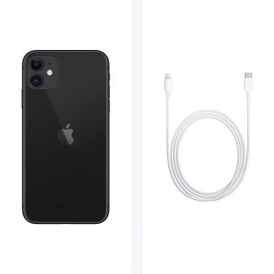 Смартфон Apple A2221 iPhone 11 128Gb 4Gb черный моноблок 3G 4G 1Sim 6.1" 828x1792 iOS 15 12Mpix 802.11 a/b/g/n/ac/ax NFC GPS GSM900/1800 GSM1900 Protect