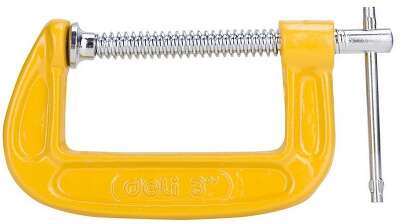 Струбцина G-образная усиленная Deli DL-G203 высота зажима 75мм