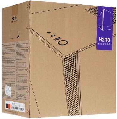 Корпус NZXT H210 Black/red, черный, mini-ITX, Без БП (CA-H210B-BR)