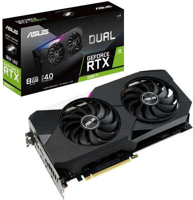Видеокарта ASUS NVIDIA nVidia GeForce RTX 3060Ti DUAL-RTX3060TI-8G-V2 8Gb DDR6 PCI-E 2HDMI, 3DP