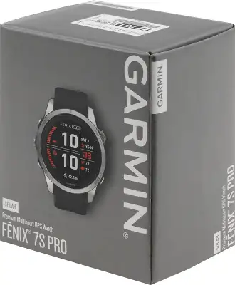 Смарт-часы Garmin Fenix 7S Pro 30.4мм 1.2" transflective корп.серебристый рем.графитовый (010-02776-00)