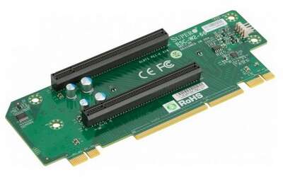 Райзер-карта SuperMicro RSC-W2-66 Riser Card 2U, (2 PCI-Ex16), Left Slot (WIO) Passive