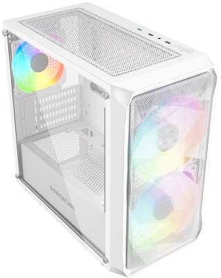 Корпус PowerCase Mistral Micro A3W ARGB, белый, mATX, без БП (CMMAW-A3)