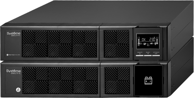 ИБП Systeme Electric Smart-Save Online SRV 2000 ВА, конвертируемый форм-фактор 4U, 230 В, 6 розеток IEC C13, SmartSlot, LCD, USB HID, версия с возможностью увеличения времени автономии, 2 кор.