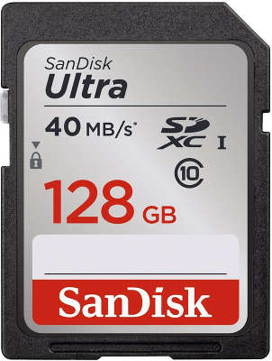 Карта памяти 128 Гб SDXC Sandisk Ultra Class 10 UHS-I [SDSDUN-128G-G46]