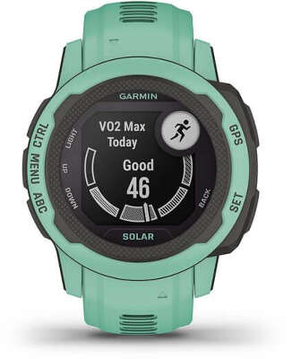 Смарт-часы Garmin Instinct 2S Solar Tactical 20мм 1.3" AMOLED корп.черный/мятный рем.мятный (010-02564-02)