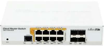 MikroTik CRS112-8P-4S-IN Коммутатор 8х10/100/1000 Ethernet, 4 x SFP ports