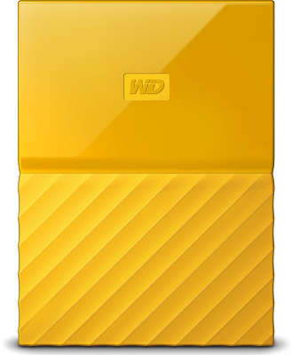 Внешний диск 1 ТБ WD My Passport USB 3.0, Yellow [WDBBEX0010BYL]