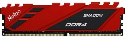 Оперативная память Netac Shadow 8GB DDR4-3600 (PC4-28800) C18 18-22-22-42 1.35V XMP Memory module (DIMM) Red