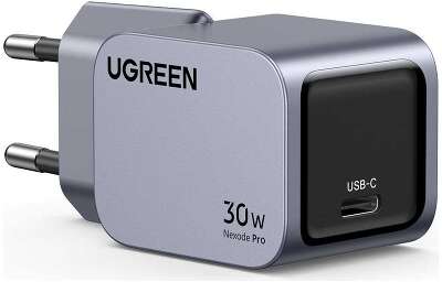 Зарядное устройство UGREEN X703 (35006) Nexode Pro 30W PD GaN Tech Charger EU. Цвет: серый