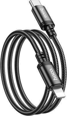 Кабель Hoco X89 Wind iP USB Type-C (m)-Lightning (m) 1м черный коробка