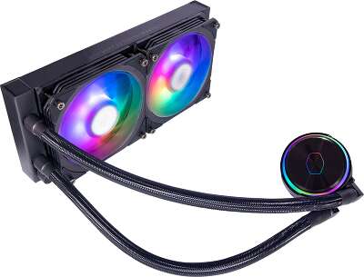 Жидкостное охлаждение Cooler Master MasterLiquid PL240 Flux, 240 Вт, 2x100 мм, ARGB
