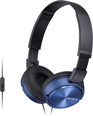 Гарнитура Sony MDR-ZX310AP, синяя