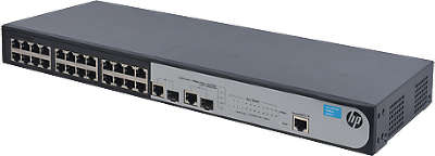 Коммутатор HP 1910-24 Switch (Web-managed, 24*10/100, 2 dual SFP, static routing, 19")