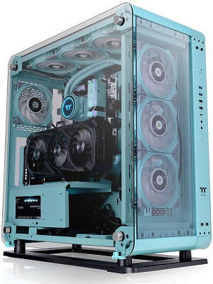 Корпус Thermaltake Core P6 TG Turquoise, бирюзовый, ATX, Без БП (CA-1V2-00MBWN-00)