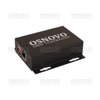 Удлинитель Ethernet+PoE OSNOVO E-PoE/1A PoE удлинитель 10M/100M Fast Ethernet на 400м (до 30W). Увеличение расстояния передачи данных + питание на 100м (В режиме "S" - до 400м). Совместим с оборудованием PoE IEEE 802.3af/at.