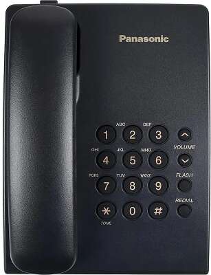 Panasonic KX-TS2350RUB (черный) {повтор номера, регул-ка громкости, кр.на стену}