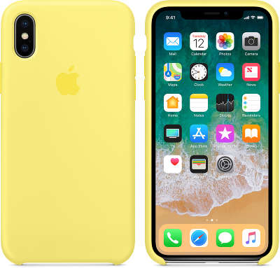 Силиконовый чехол для iPhone X Apple Silicone Case, Lemonade [MRG32ZM/A]