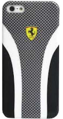 Чехол для iPhone 5/5S/SE Ferrari Scuderia Hard Carbon, бело-чёрный [FESCHCIP5CB]