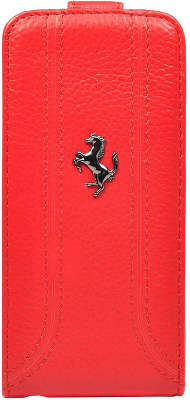Чехол для iPhone 5/5S/SE Ferrari FF-Collection Flip, красный [FEFFFLP5RE]