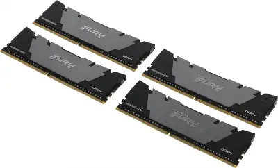 Память DDR4 4x16GB 3200MHz Kingston KF432C16RB12K4/64 Fury Renegade Black RTL Gaming PC4-25600 CL16 DIMM 288-pin 1.35В dual rank с радиатором Ret