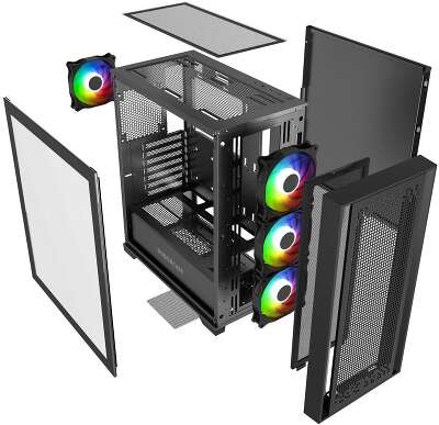 Корпус PowerCase ByteFlow Micro, черный, ATX, без БП (CAMBFB-A4)