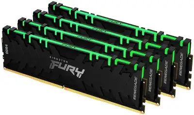 Память DDR4 4x8GB 3600MHz Kingston KF436C16RBAK4/32 Fury Renegade RGB RTL Gaming PC4-28800 CL16 DIMM 288-pin 1.35В kit single rank с радиатором Ret