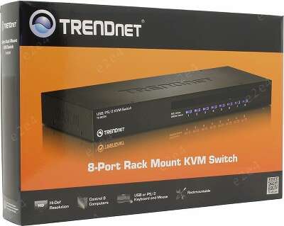 Коммутатор TRENDnet TK-803R 8-Port USB/PS2 KVM Switch